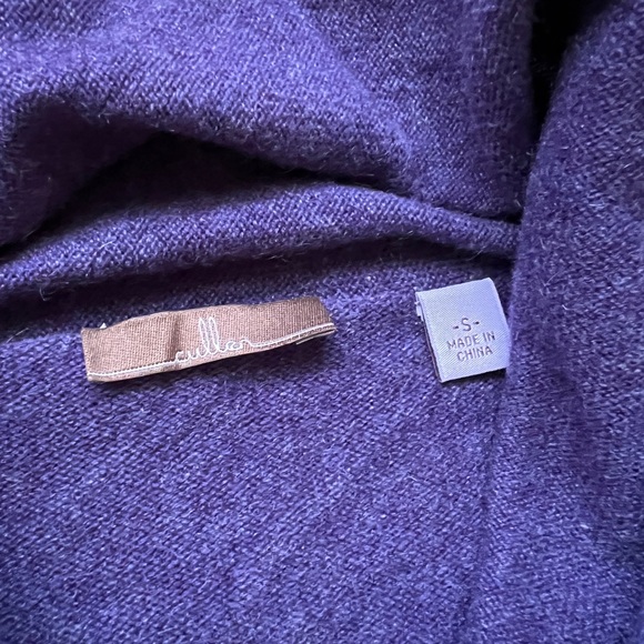 Cullen Women’s unique draped 100% cashmere Purple Sweater - Picture 4 of 5